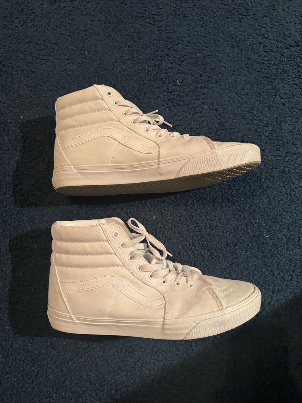 Vans Men's High-Top Canvas Sneakers in Light Beige